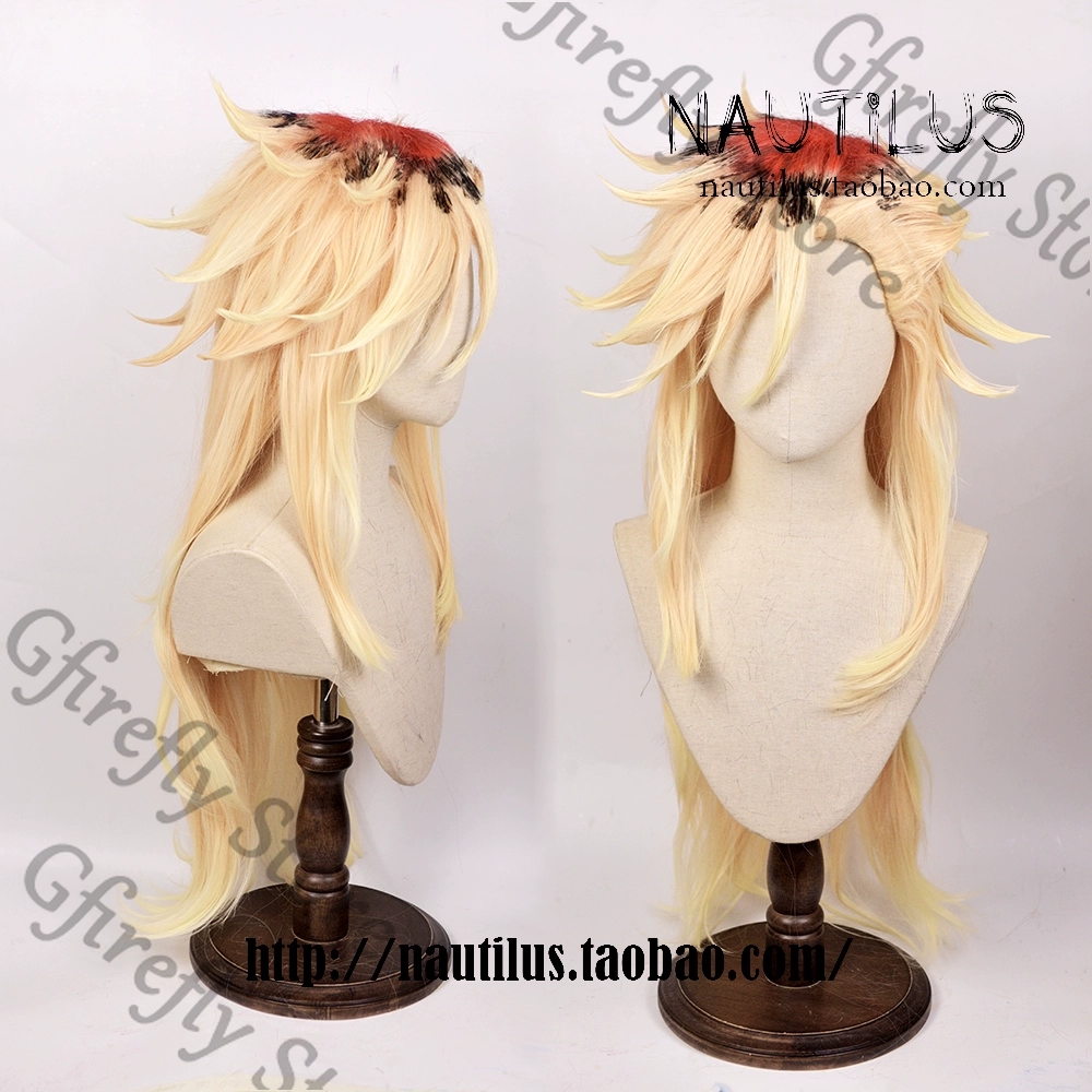 Anime Cosplay Shop - 도우마 긴 금발 가발 코스프레 의상