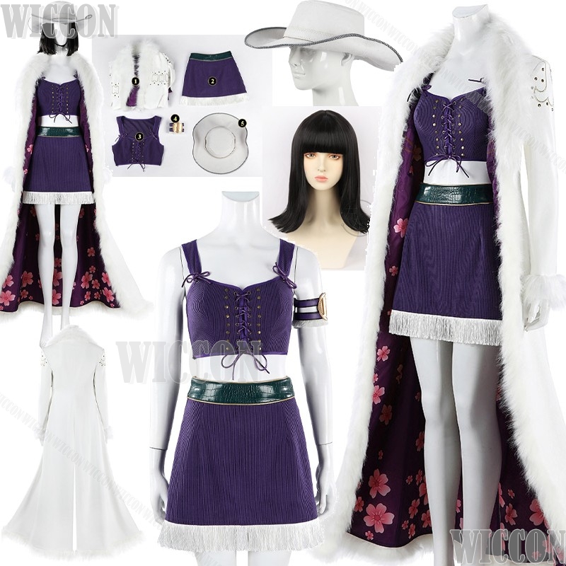 Anime Cosplay Long Black Hair - 니코 애니메이션 영화 로빈 코스프레 의상