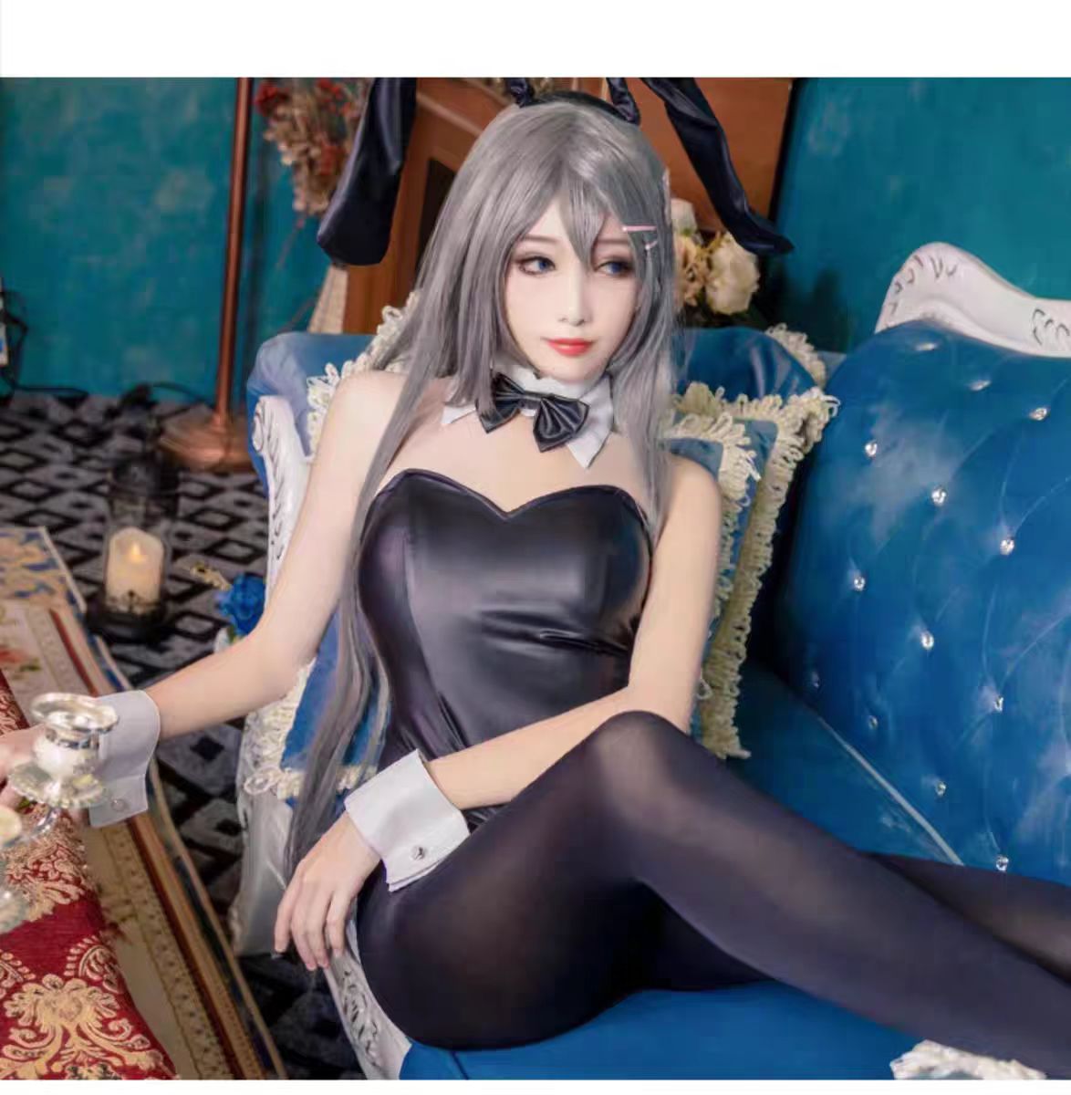Anime Cosplay Jumpsuit - 섹시한 버니걸 사쿠라지마 마이 코스프레 의상
