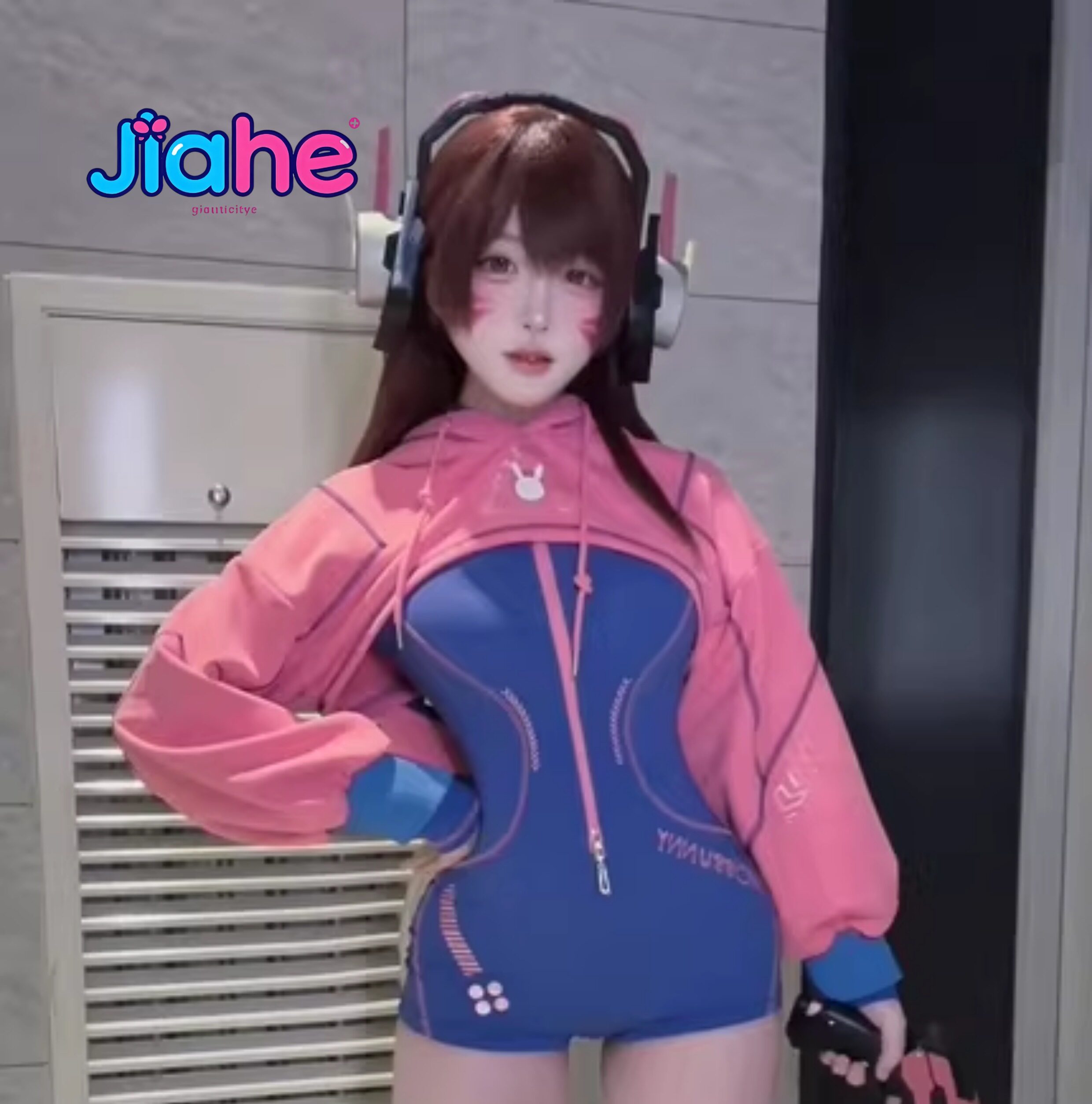 Anime Cosplay Jumpsuit - 재고 있음 D.Va Overwatch 코스프레 의상