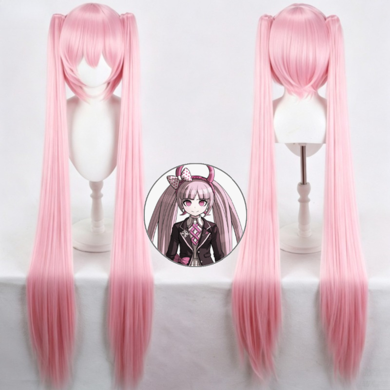 Anime Cosplay Thick - Danganronpa Kotoko Utsugi 코스프레 가발 핑크색