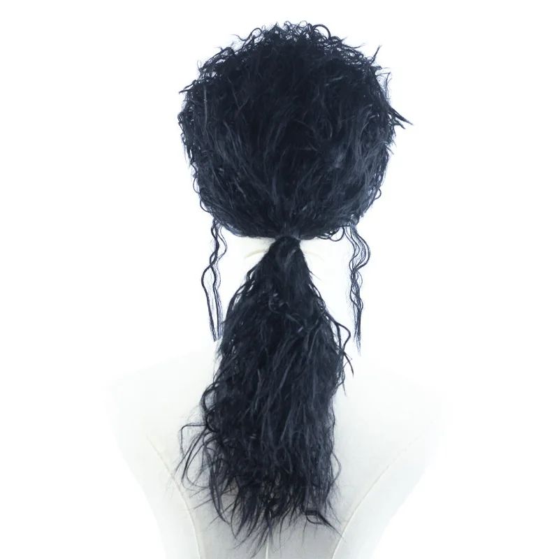 MJ 마이클 코스프레 블랙 가발 잭슨 마이클 롤플레잉  - Anime Cosplay Long Black Hair 리뷰 및 가격