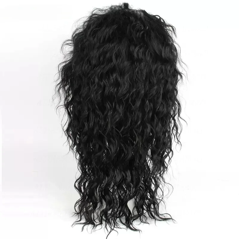 애니메이션 마이클 잭슨 코스프레 마이클 코스프레 블랙  - Anime Cosplay Long Black Hair 리뷰 및 가격