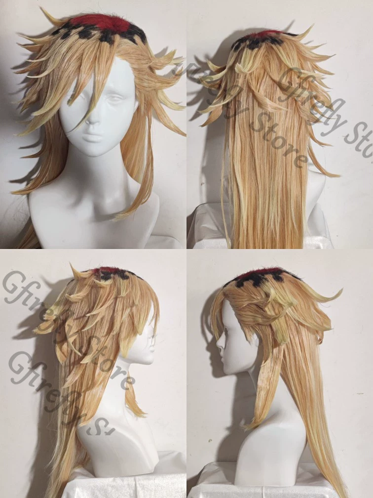 도우마 긴 금발 가발 코스프레 의상 소품 귀멸의 칼날  - Anime Cosplay Shop 리뷰 및 가격