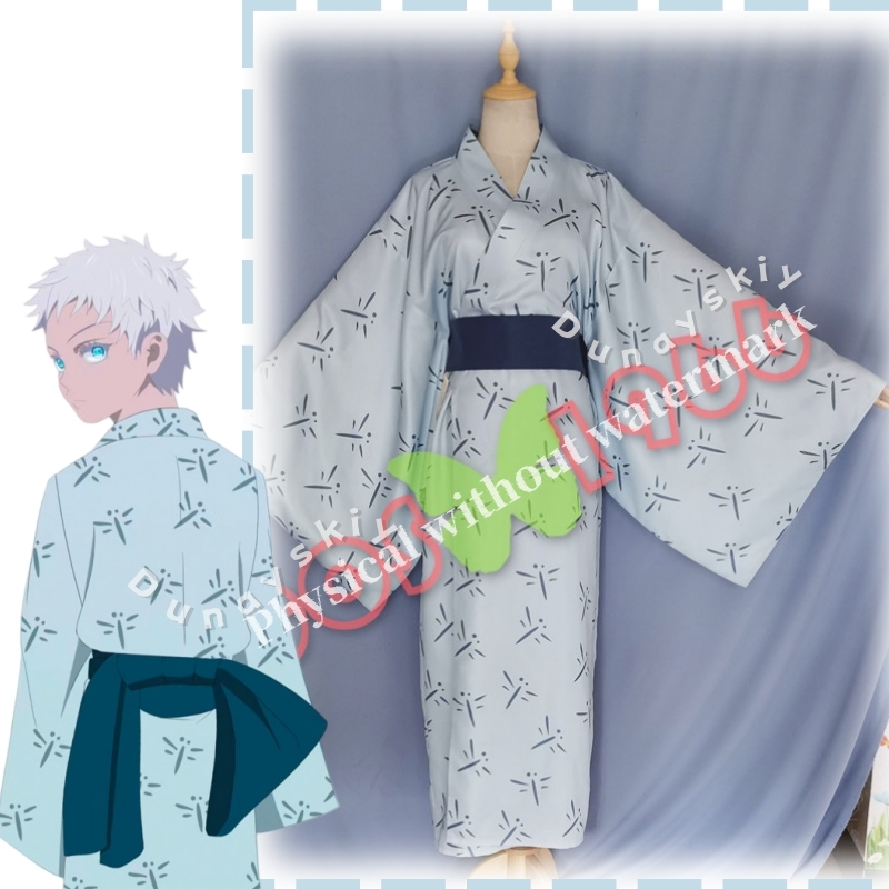 JJK 팬메이드 영 고죠의 전통 일본식 기모노 어린 시 - Anime Cosplay Gojo 리뷰 및 가격