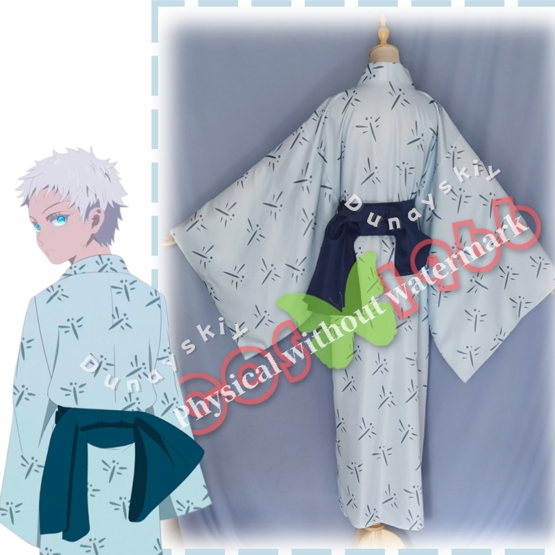 JJK 팬메이드 영 고죠의 전통 일본식 기모노 어린 시 - Anime Cosplay Gojo 리뷰 및 가격