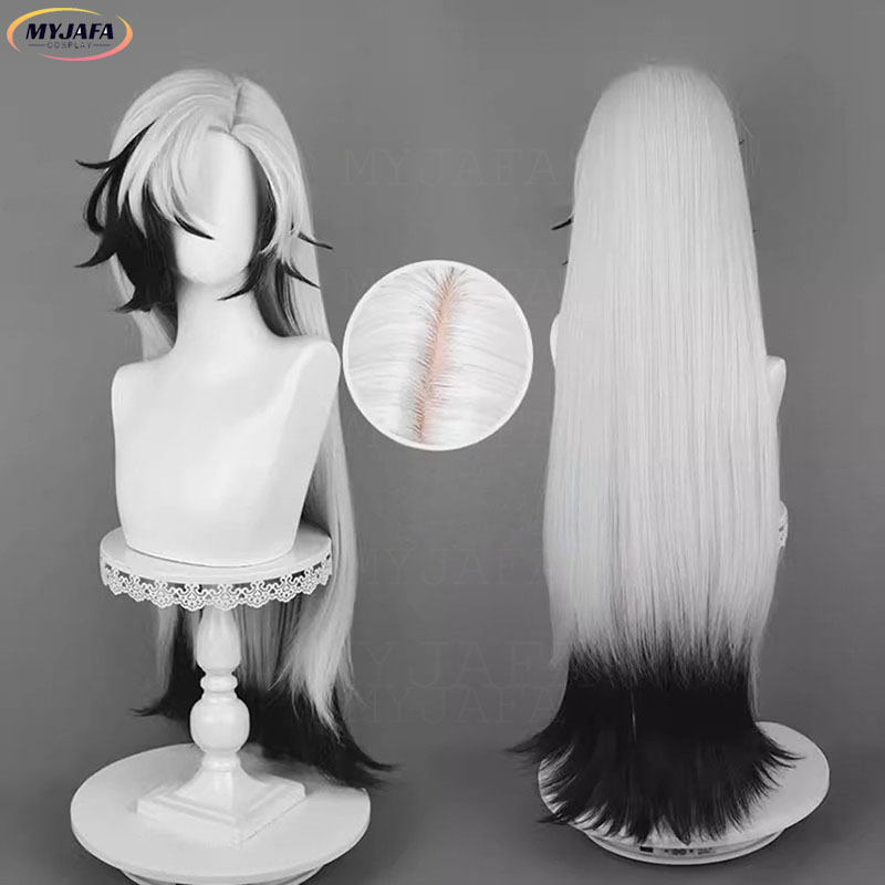 고품질 부힐 코스프레 가발 게임 HSR 부힐 실버 화이 - Anime Cosplay Long Black Hair 리뷰 및 가격