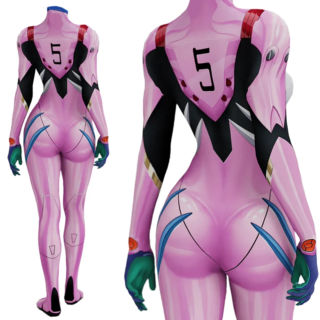 애니메이션 EVA 05 마키나미 코스프레 의상 슈퍼히어 - Anime Cosplay Jumpsuit 리뷰 및 가격