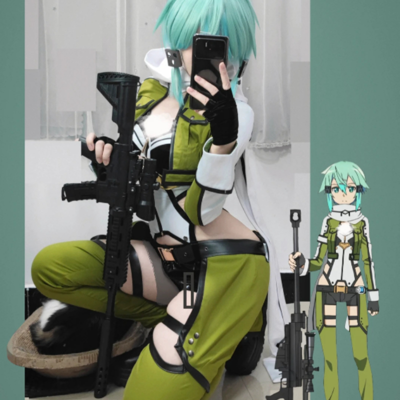 SAO 소드 아트 온라인 GGO 시논 코스프레 의상 블 - Cosplay Anime Online 리뷰 및 가격