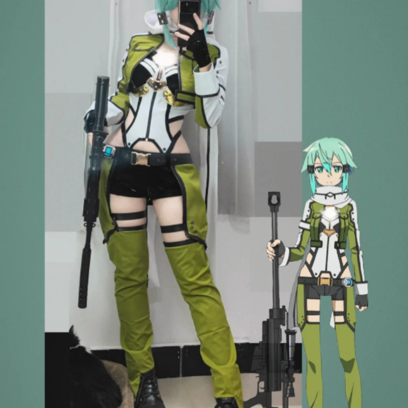 SAO 소드 아트 온라인 GGO 시논 코스프레 의상 블 - Cosplay Anime Online 리뷰 및 가격