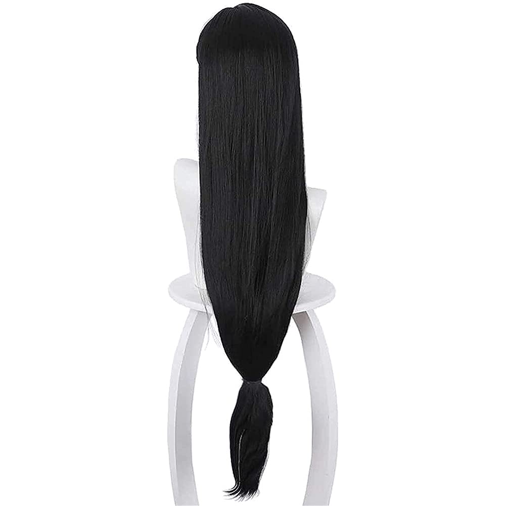 티파 록하트 코스프레 가발 애니메이션 롱 블랙 스트레이 - Anime Cosplay Long Black Hair 리뷰 및 가격