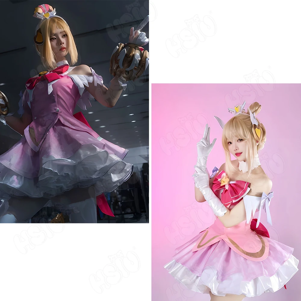 주노 코스프레 의상 가발 HSIU 금발 복숭아색 핑크색 - Anime Cosplay Girls 리뷰 및 가격