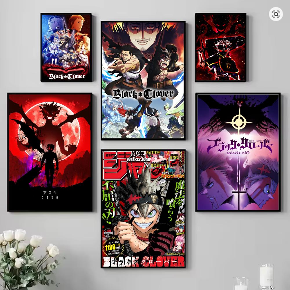 애니메이션 B-블랙 핫 클로버 포스터 HD 만화 벽 예 - Black Clover Grimoire 리뷰 및 가격