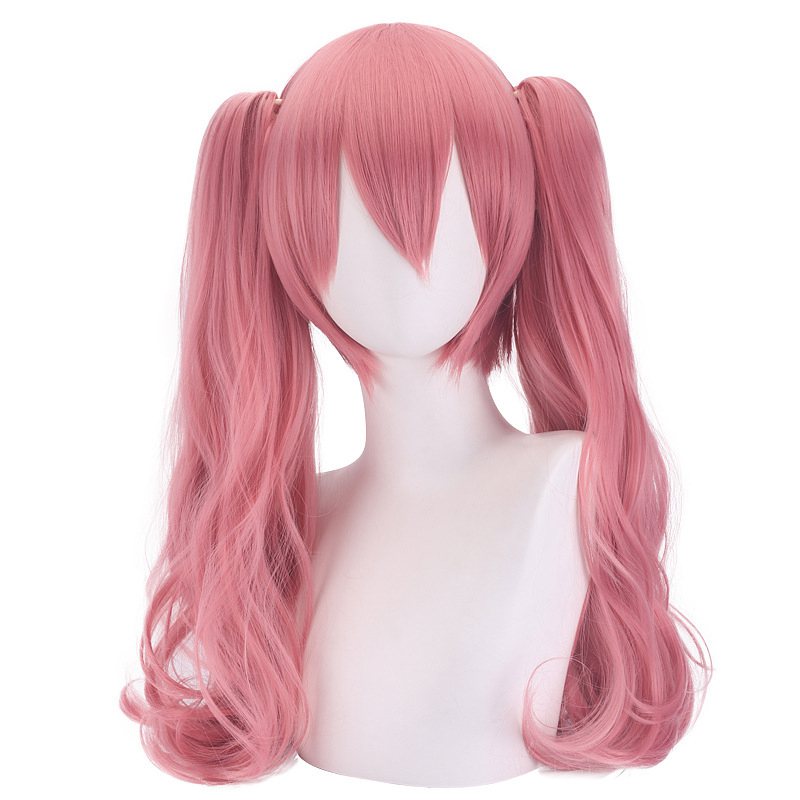 애니메이션 페로나 미쿠 여성 코스프레 가발 핑크 더블  - Cosplay Anime Online 리뷰 및 가격