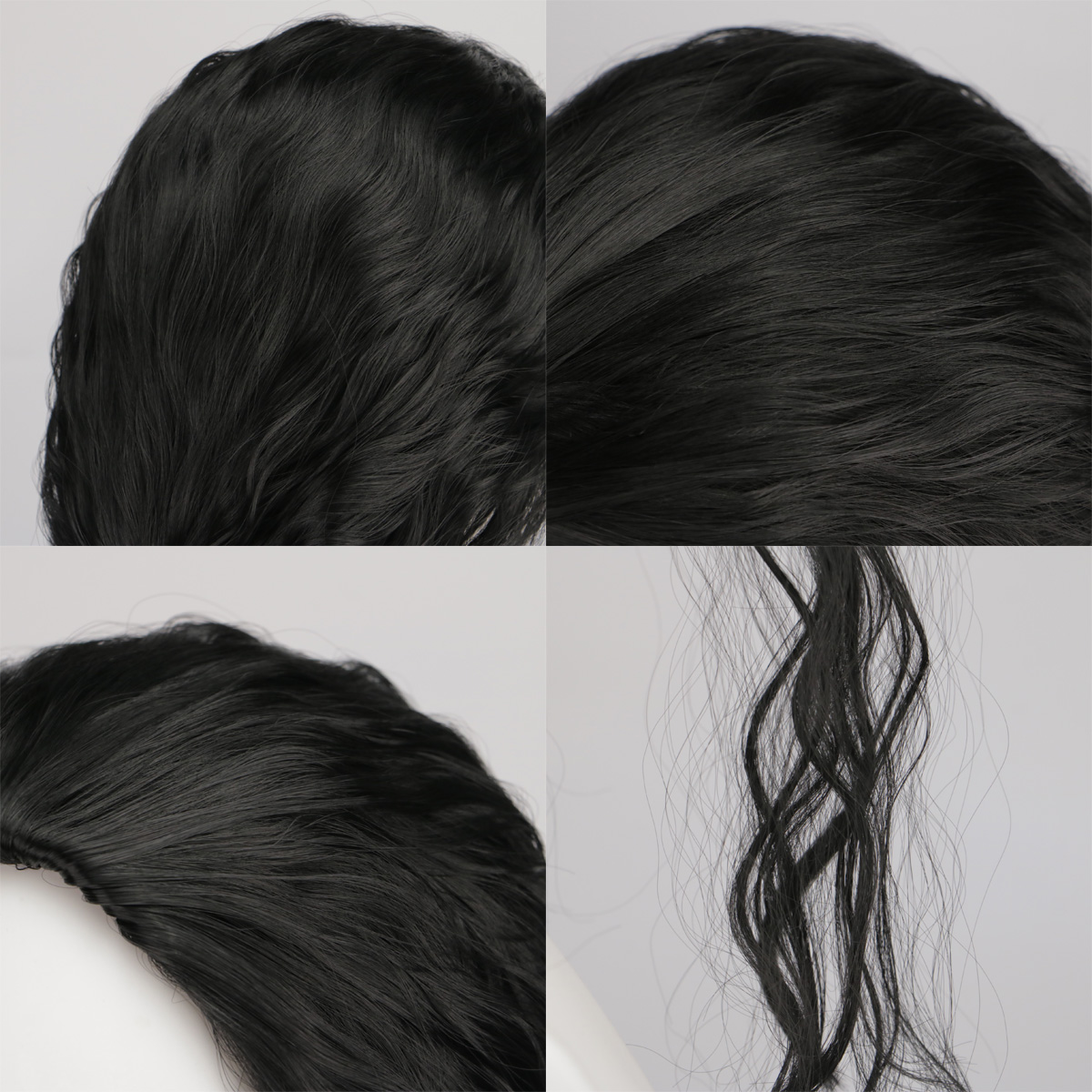 마이클 잭슨 코스프레 가발 또는 안경 MJ 롱 블랙 컬 - Anime Cosplay Long Black Hair 리뷰 및 가격
