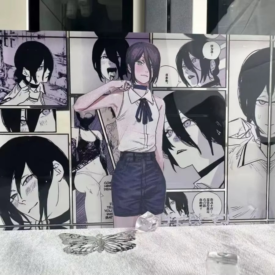 애니메이션 피규어 덴지와 레제 아크릴 스탠드 카드 모델 - Anime Cosplay Props 리뷰 및 가격