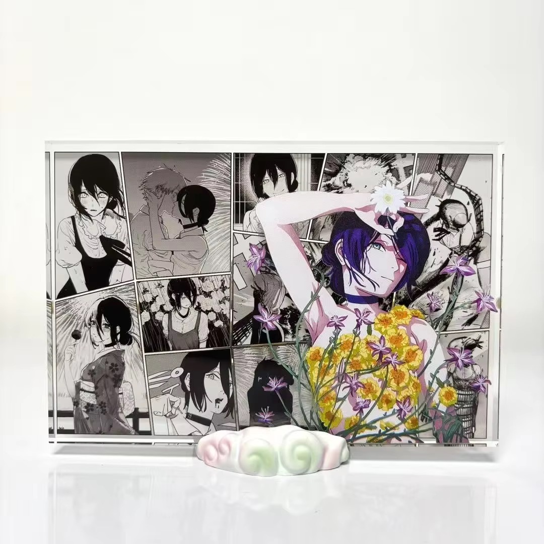 애니메이션 피규어 덴지와 레제 아크릴 스탠드 카드 모델 - Anime Cosplay Props 리뷰 및 가격
