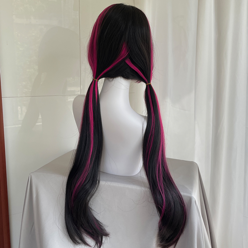 고품질 영화 드라큘라우라 코스프레 가발 긴 스트레이트  - Anime Cosplay Long Black Hair 리뷰 및 가격